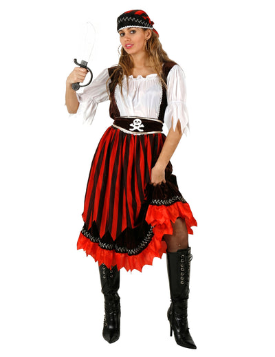 Femeile de deghizare a piratului roșu și negru