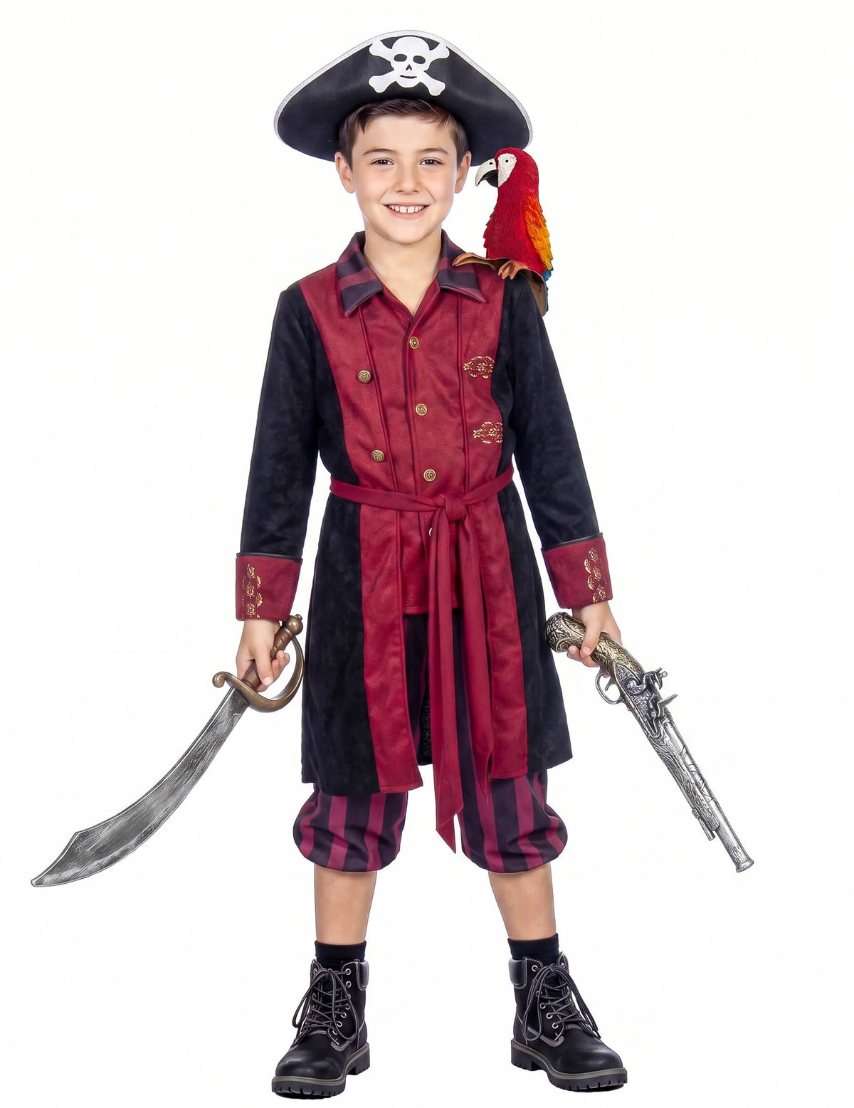 Costum Pirat bordo și negru pentru băieți