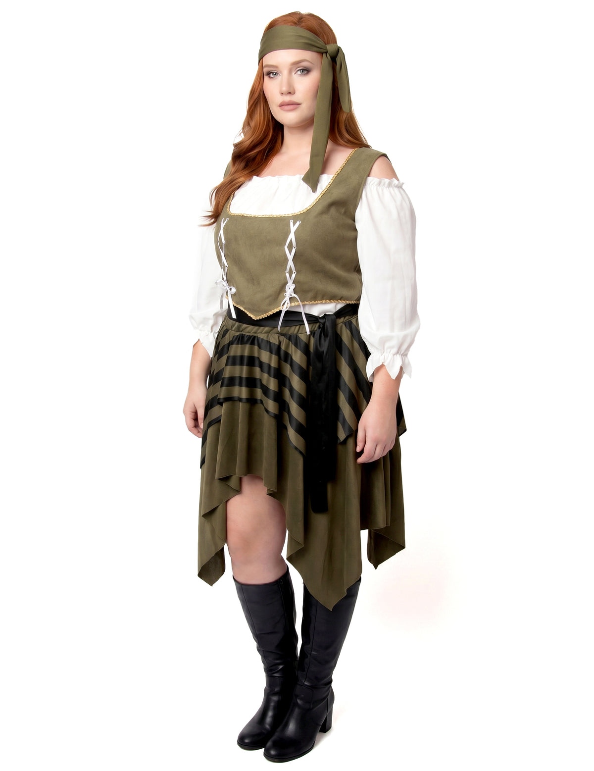 Green Green Flibustière Pirate Mare Costum pentru femeie mare