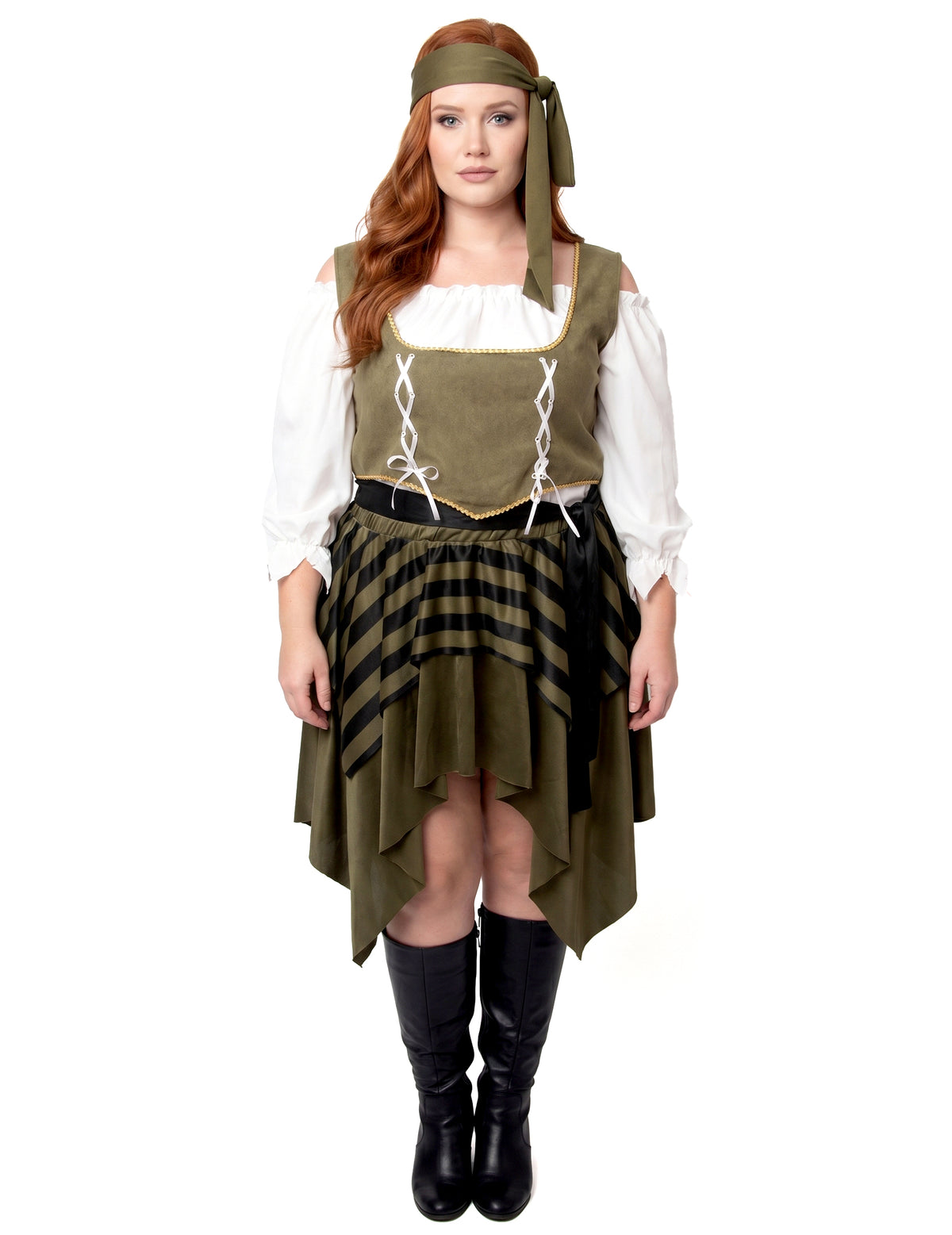 Green Green Flibustière Pirate Mare Costum pentru femeie mare