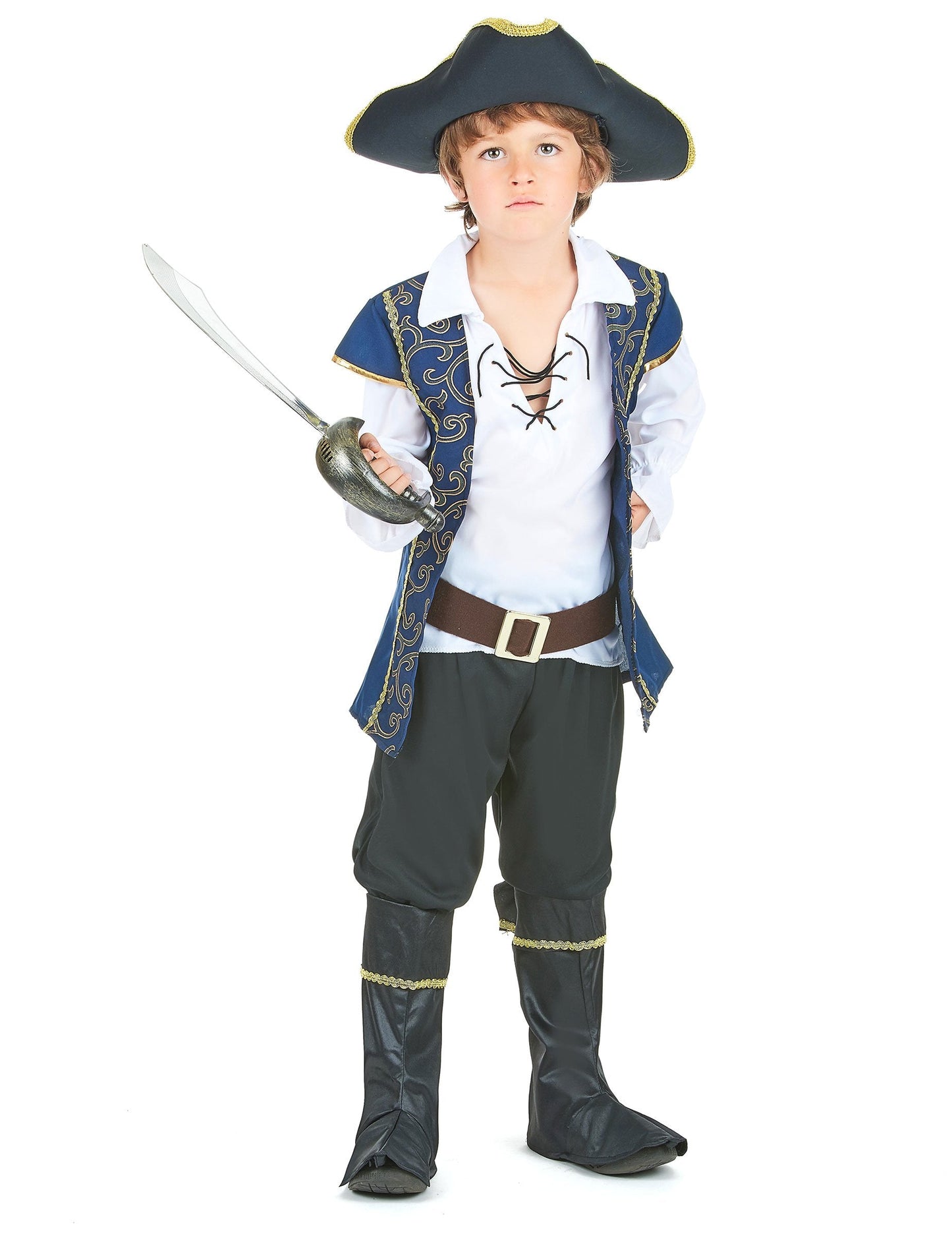 Costum elegant de cuplu de căpitan pirat pentru copii