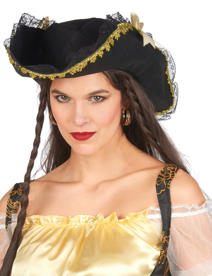 Costum de pirat galben pentru femei