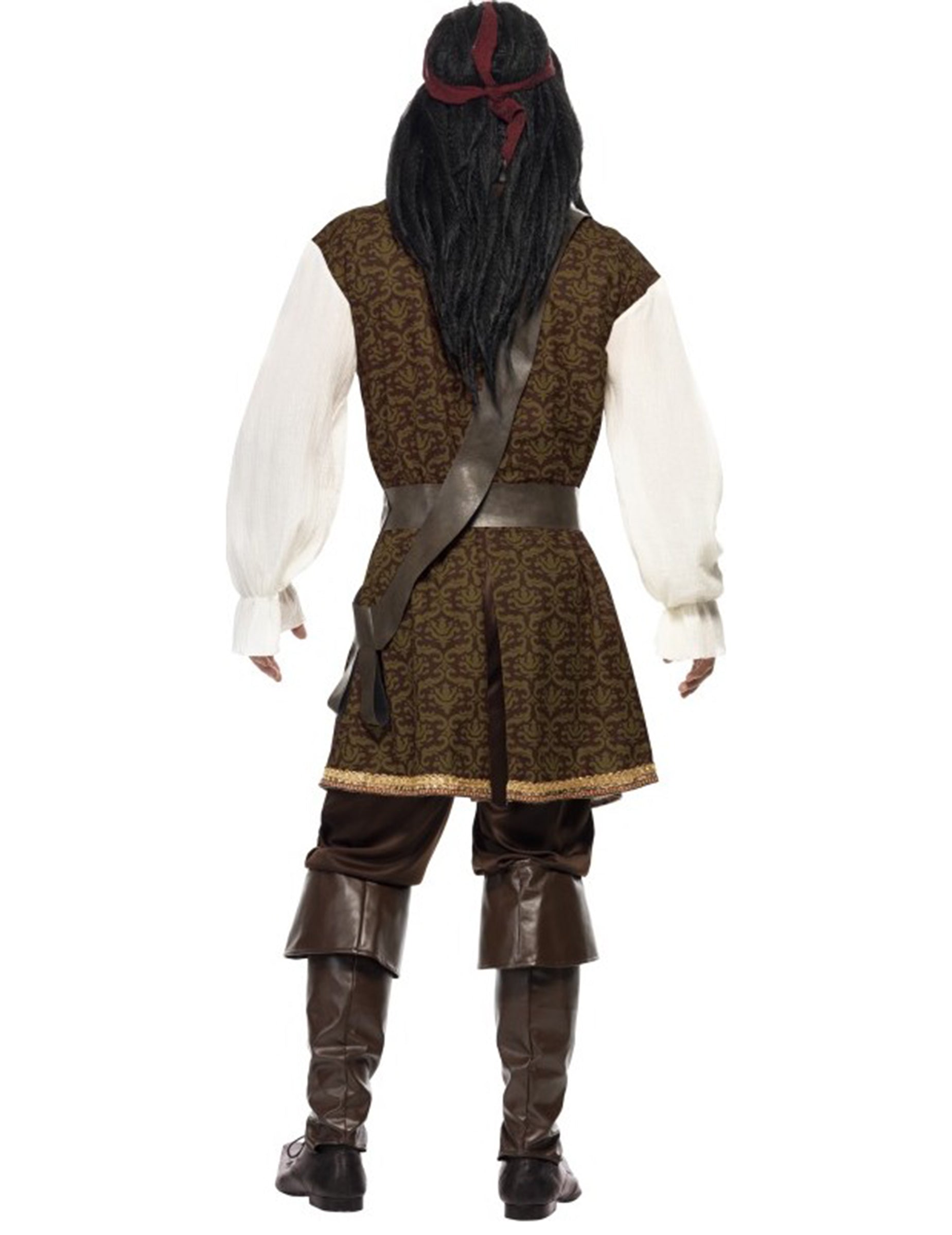 Vue de dos du déguisement de pirate pour homme