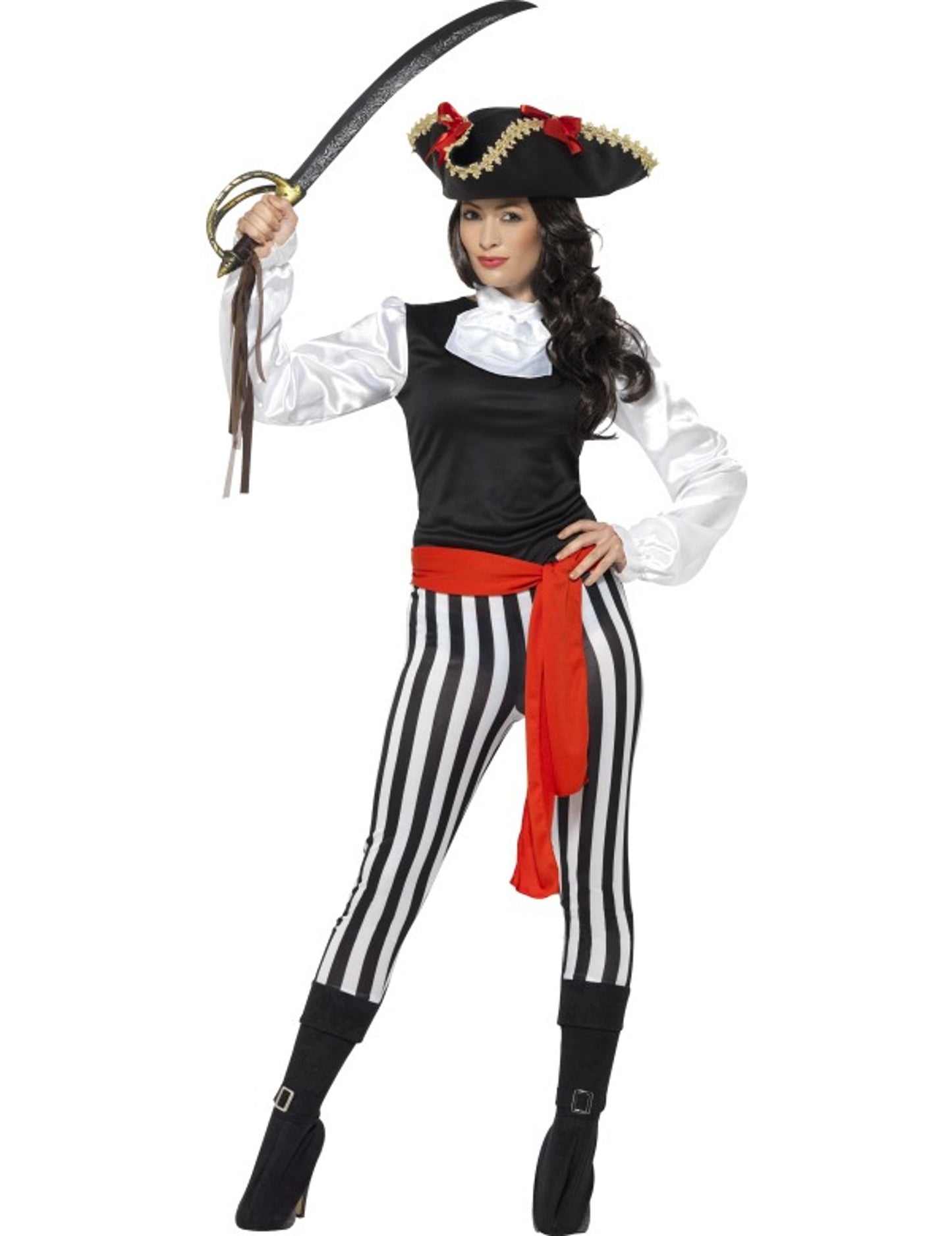 Costum pirat cu dungi pentru femei