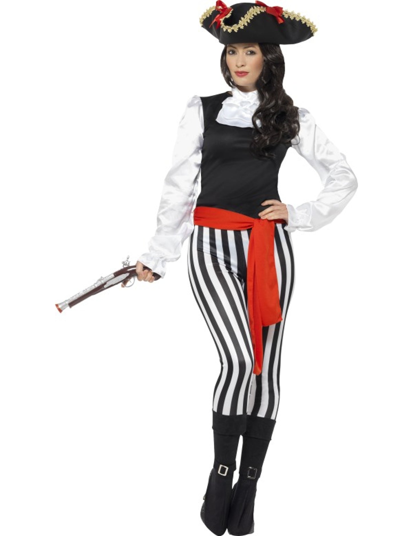 Costum pirat cu dungi pentru femei