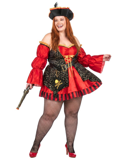 Luxe Red Luxur Lux Pirat Costum Femeie