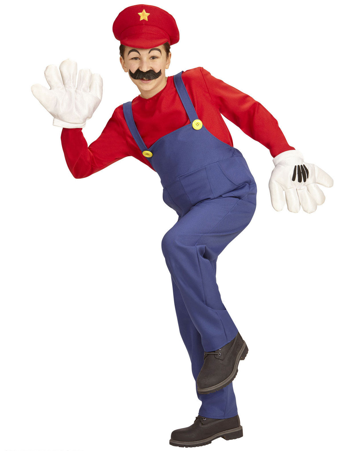 Costum de instalator roșu pentru copii