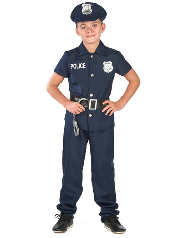 Costum de poliție cu mânecă scurtă pentru copii