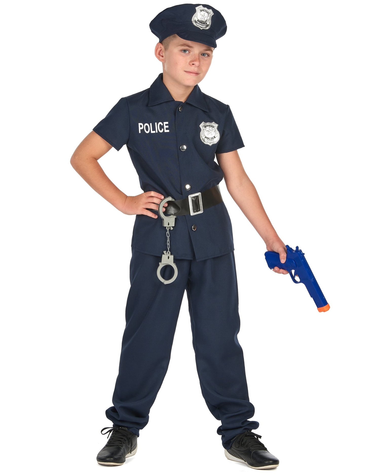 Costum de poliție cu mânecă scurtă pentru copii