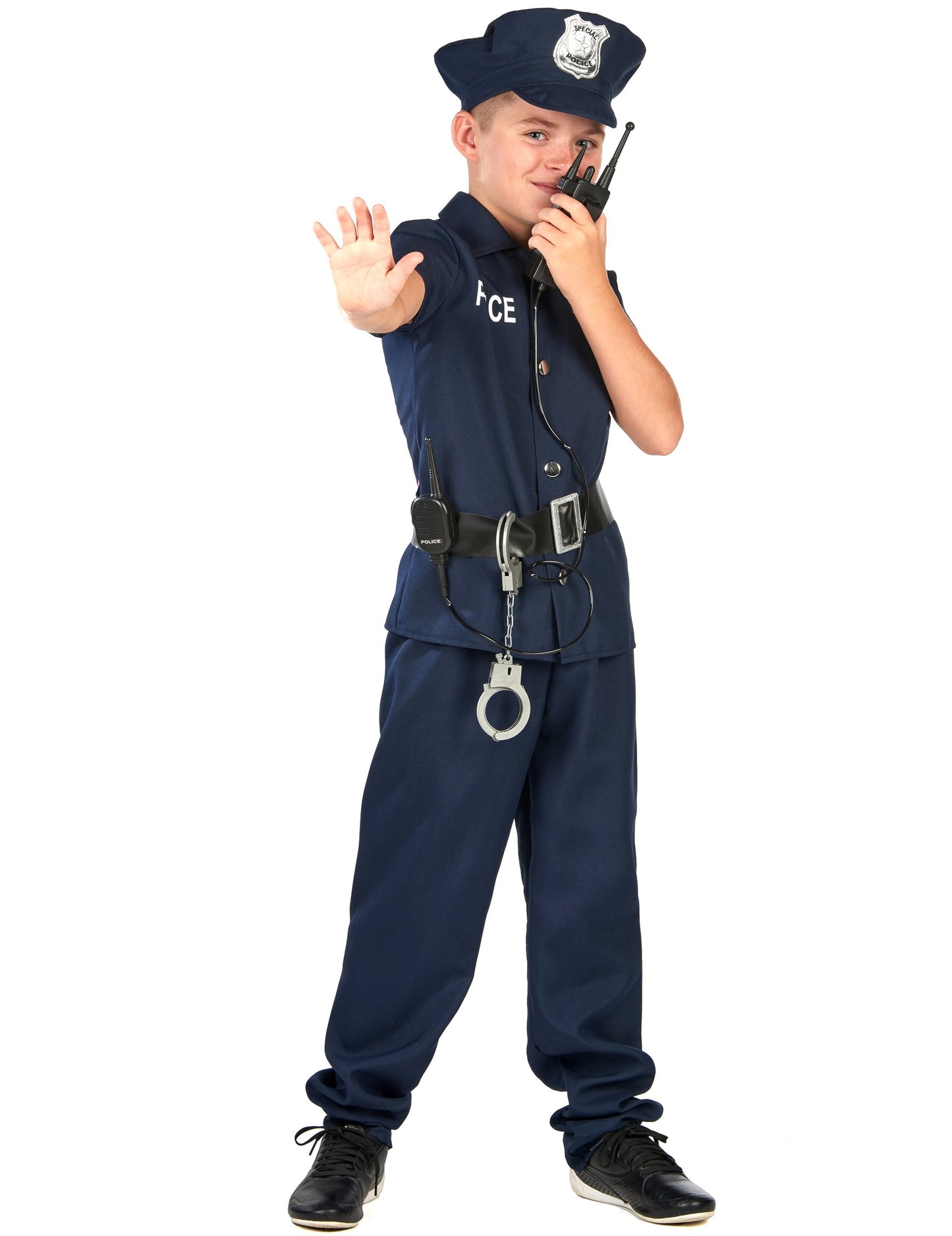 Costum de poliție cu mânecă scurtă pentru copii
