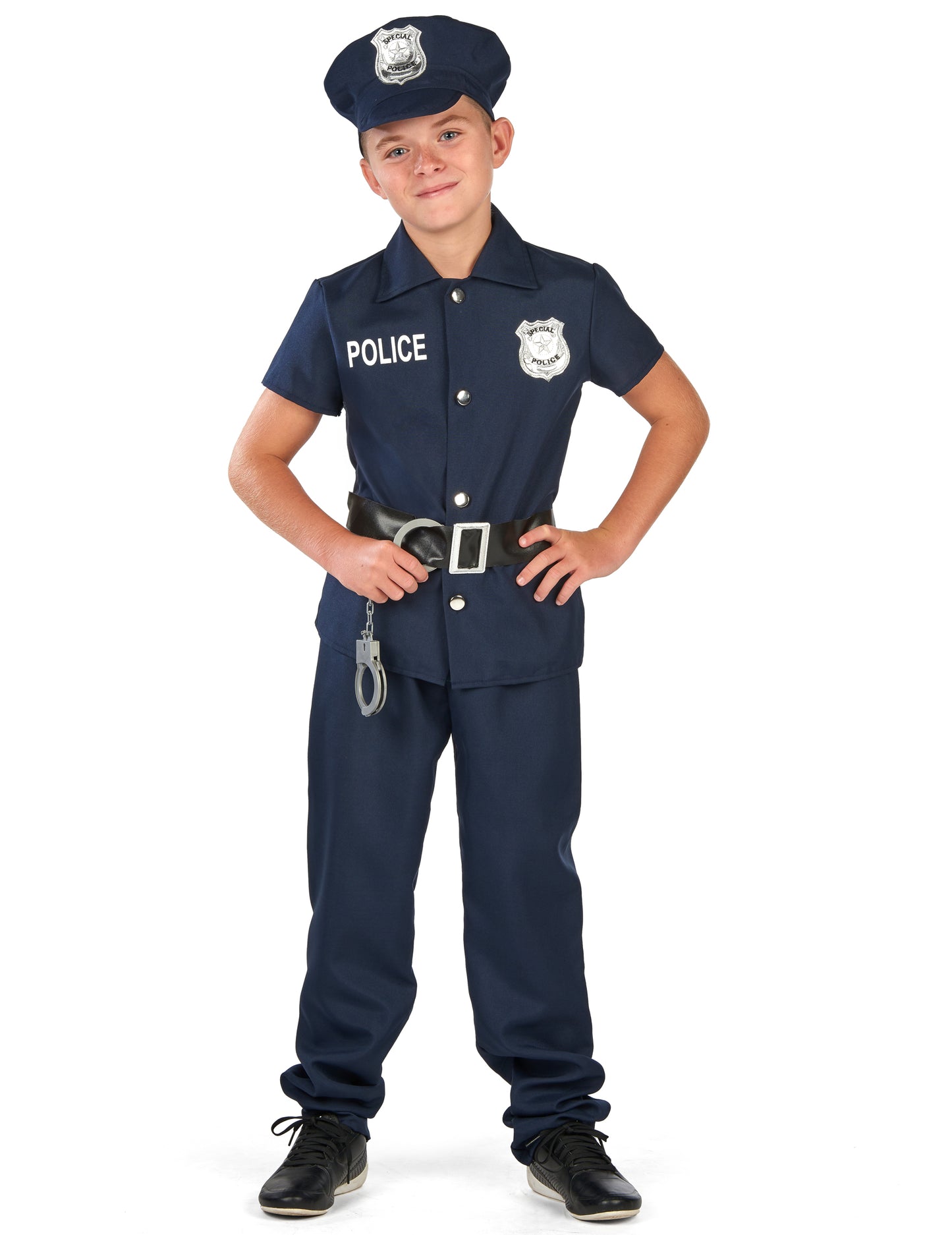 Costum de poliție cu mânecă scurtă pentru copii
