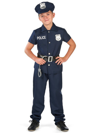 Costum de poliție cu mânecă scurtă pentru copii