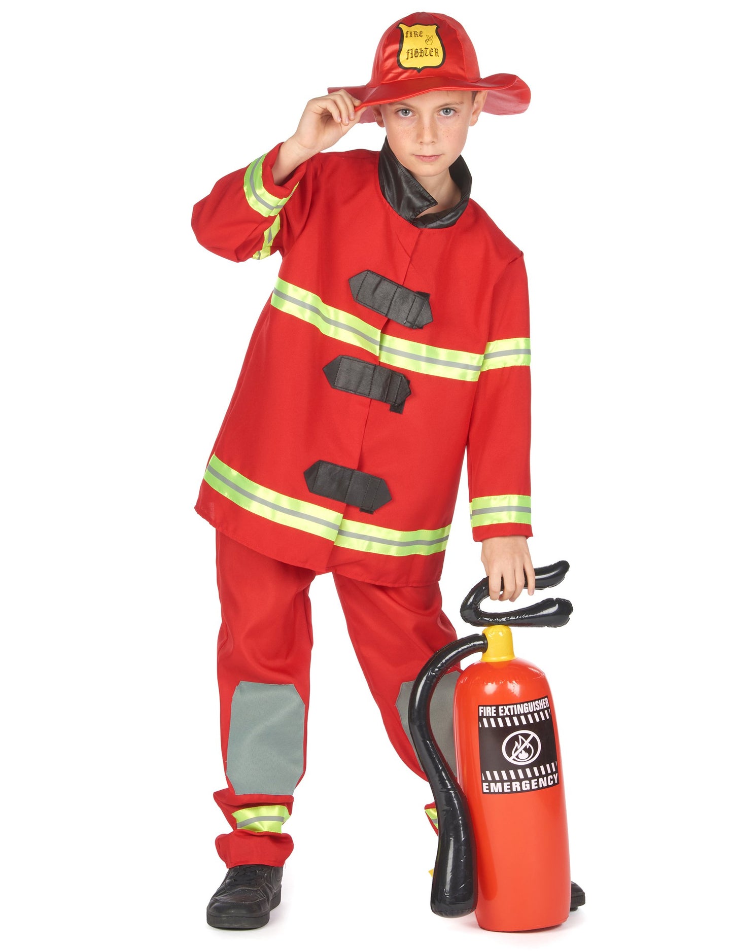 Costum de pompieri roșii pentru copii