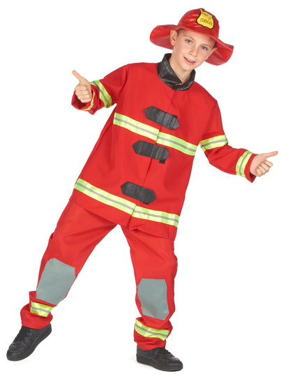 Costum de pompieri roșii pentru copii