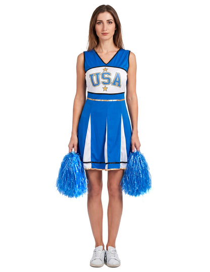Pompom Girl USA Costum Blue Woman