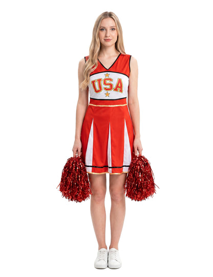 Pompom Girl USA Costum de femeie roșie