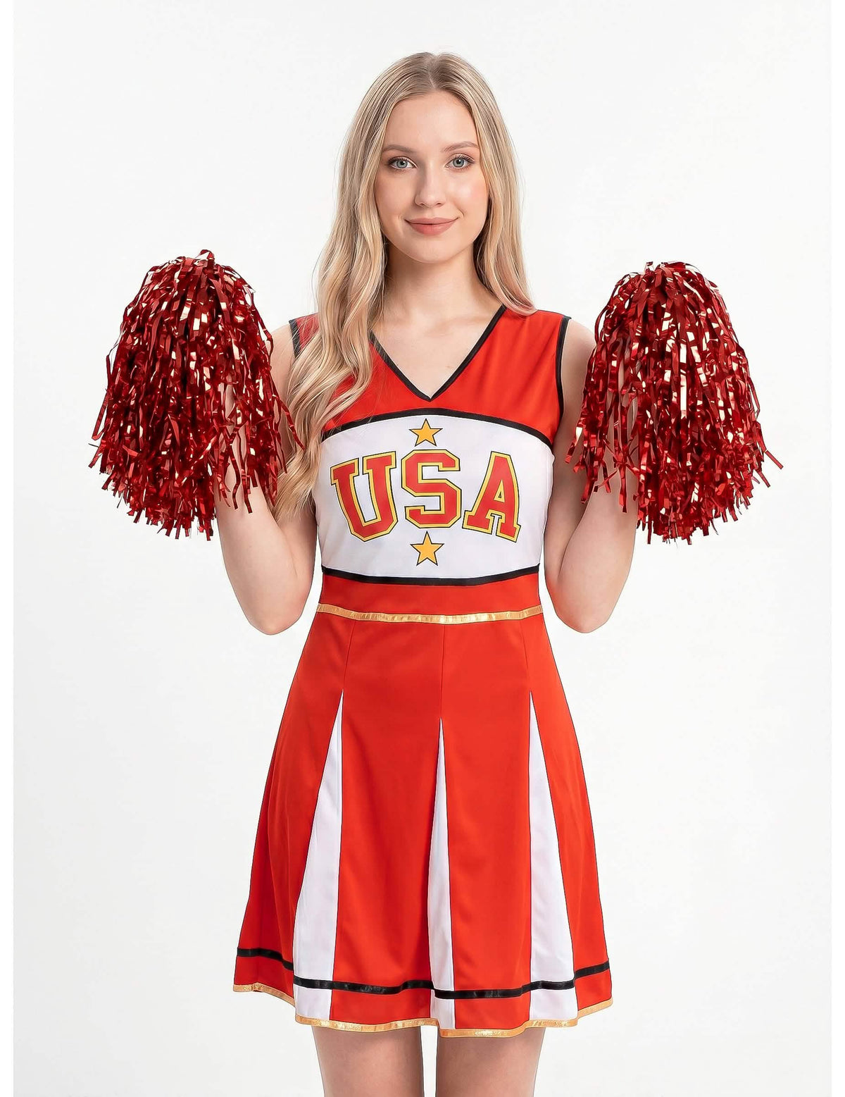 Pompom Girl USA Costum de femeie roșie