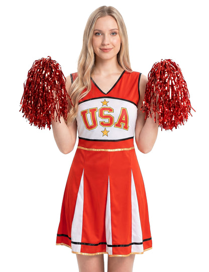 Pompom Girl USA Costum de femeie roșie