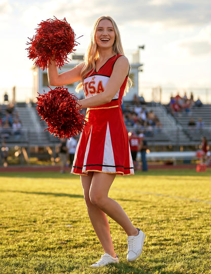 Pompom Girl USA Costum de femeie roșie