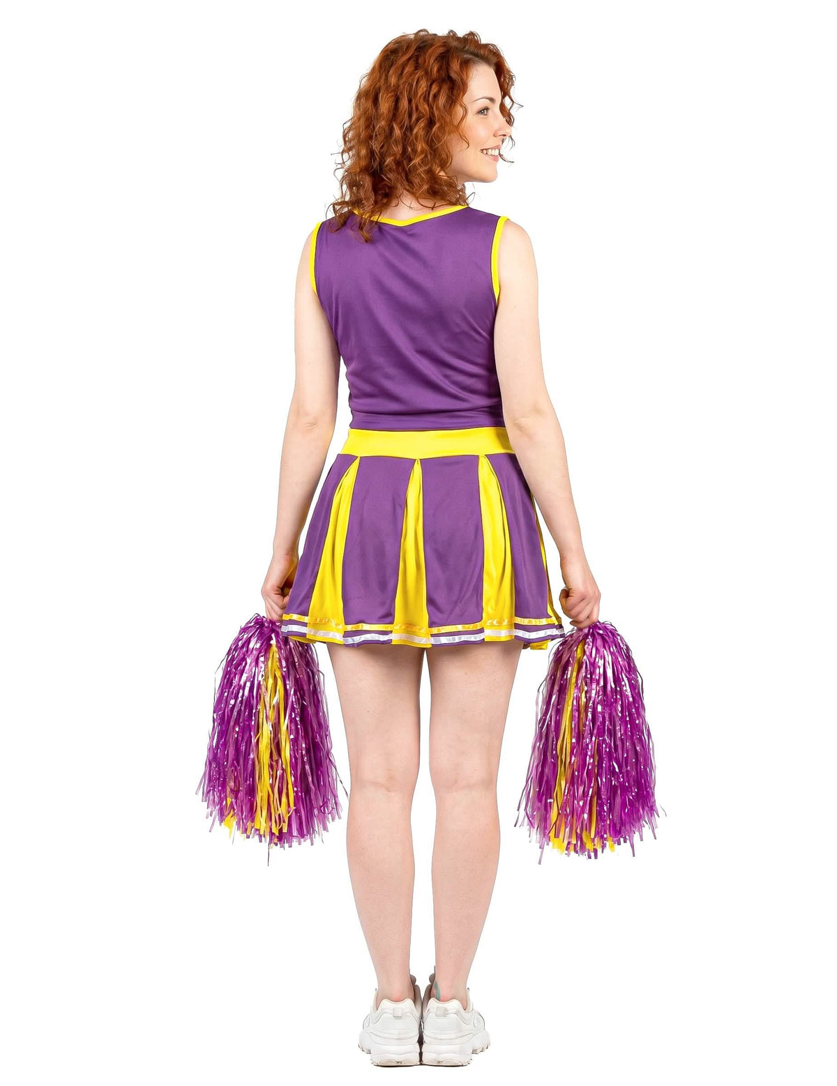 Pompom Girl SUA Costum Violet și Galben Woman