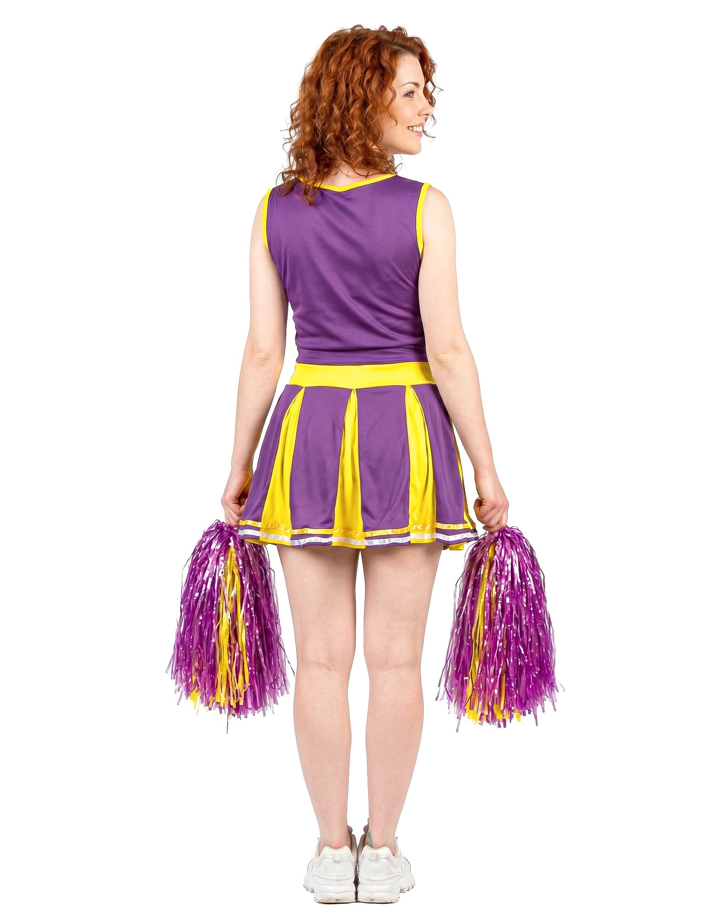 Pompom Girl SUA Costum Violet și Galben Woman