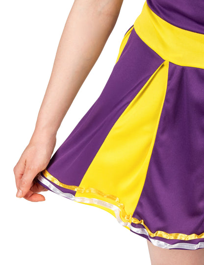 Pompom Girl SUA Costum Violet și Galben Woman