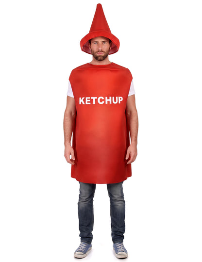 Déguisement pot de ketchup adulte