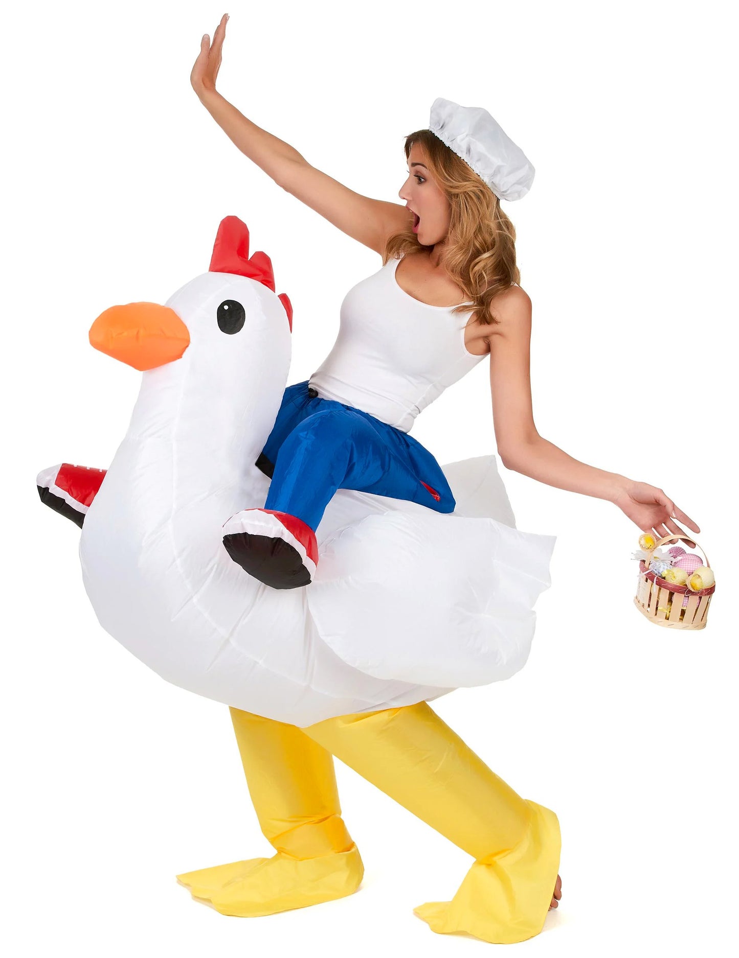 Costum de pui gonflabil pentru adulți