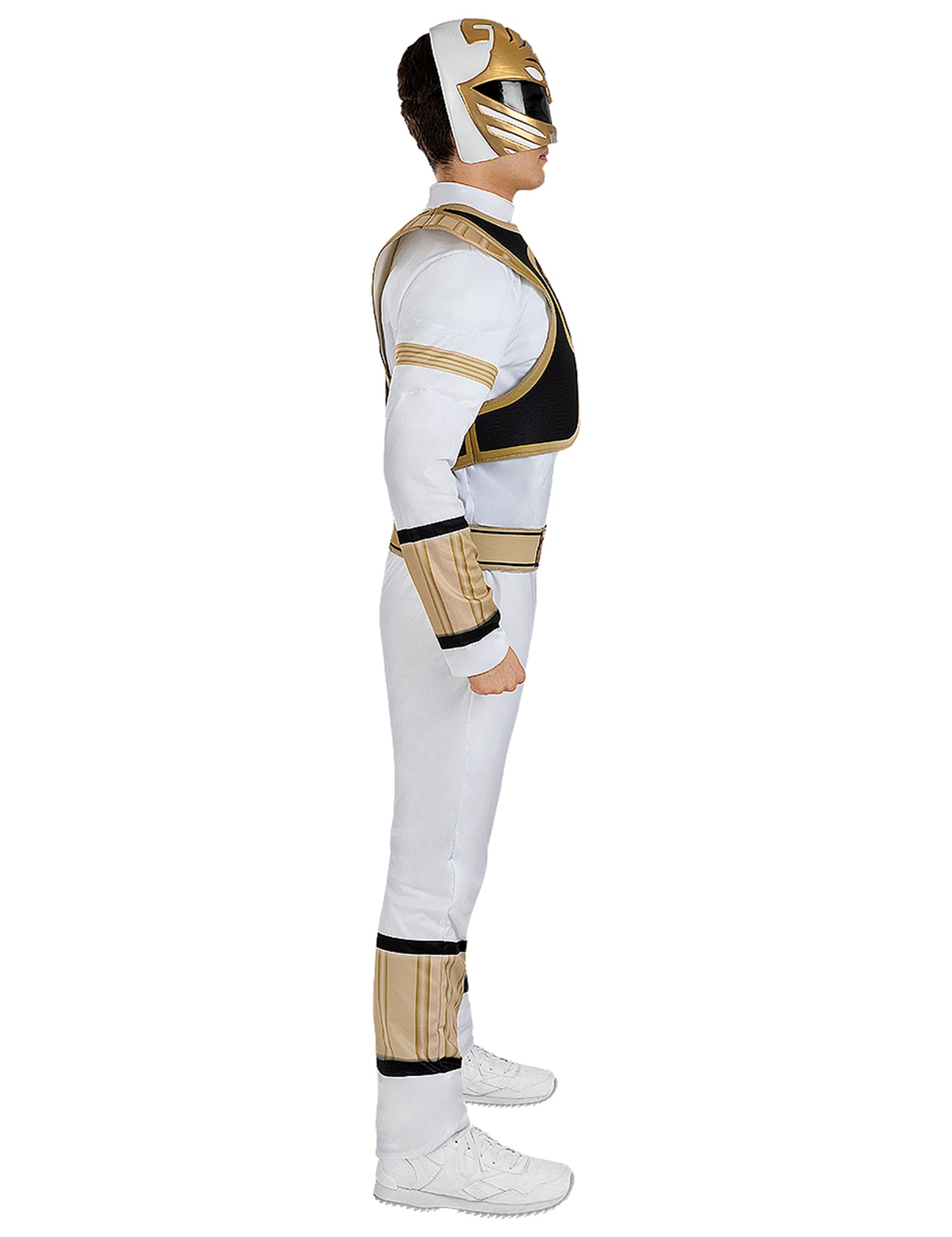 Costum Power Ranger alb pentru adulți