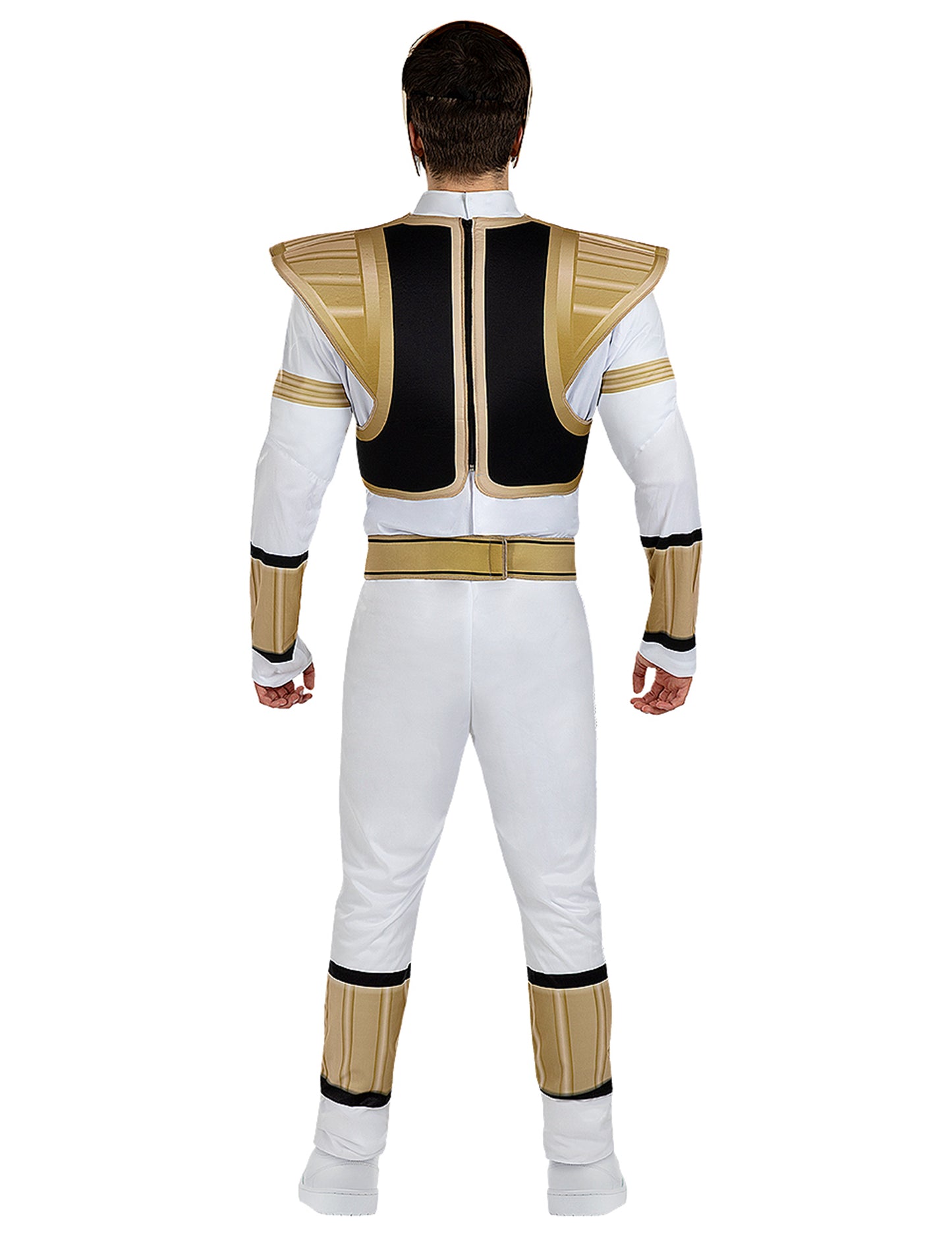 Costum Power Ranger alb pentru adulți