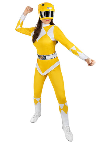 Costum galben Power Ranger pentru adulti