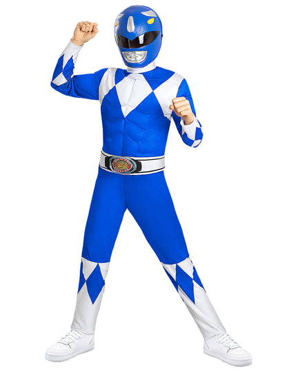 Costum Blue Power Ranger Musculos pentru Copii