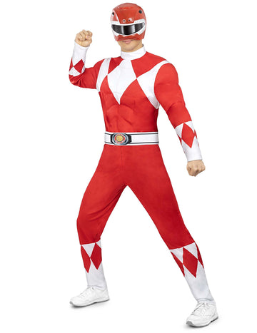 Costum roșu Power Ranger pentru adulți