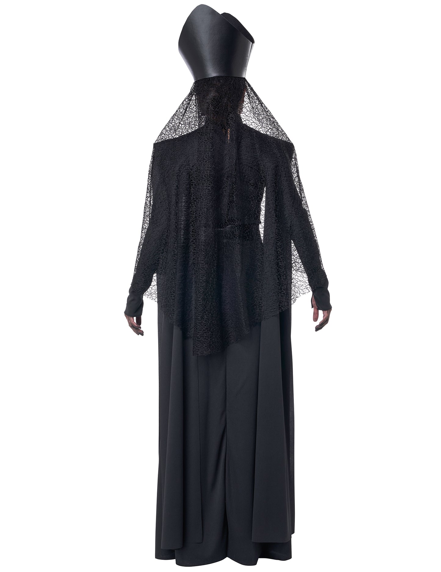 Vue de dos du déguisement prêtresse occulte luxe pour femme