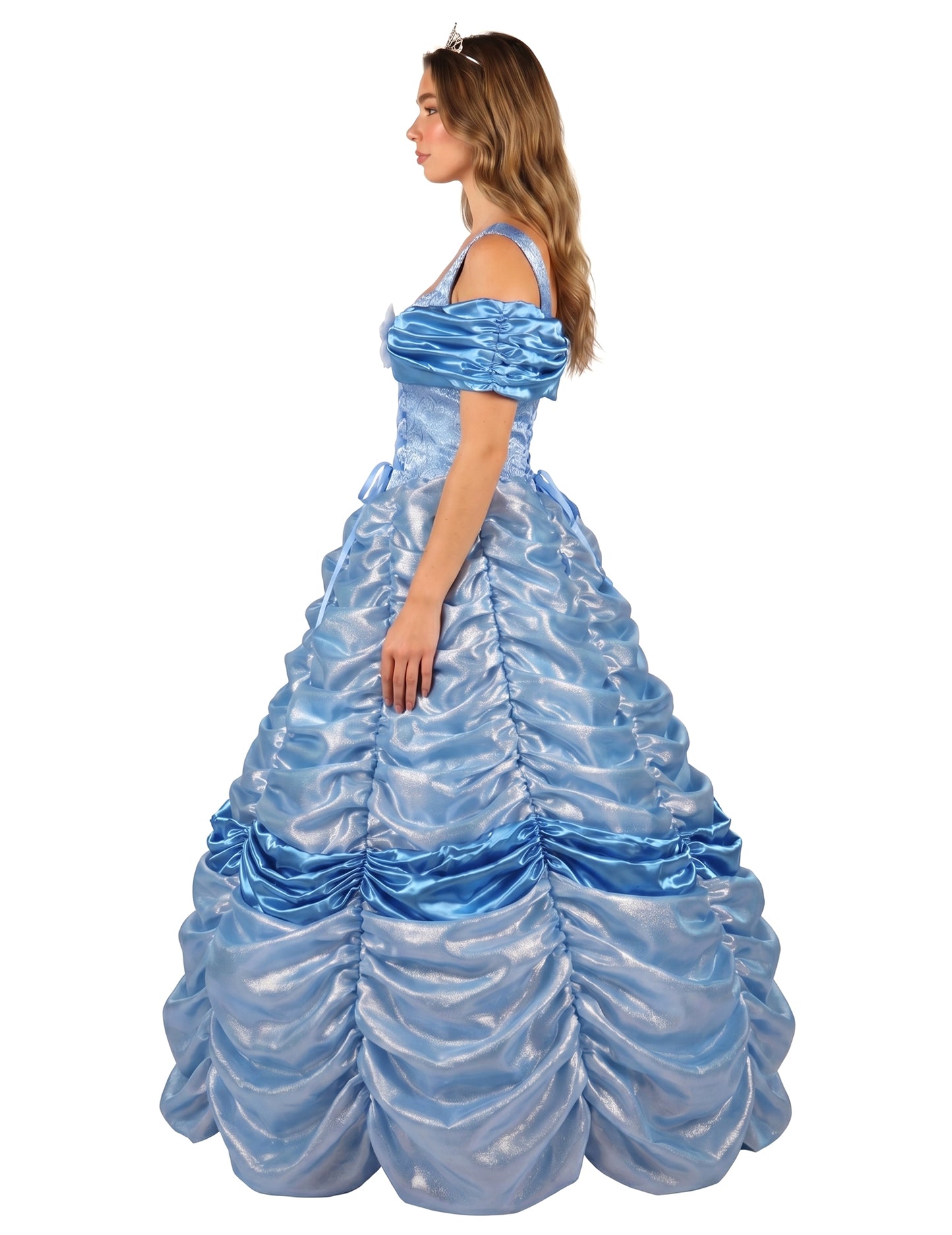 Costum de prințesă albastră premium pentru femei
