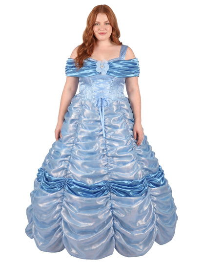 Costum de prințesă albastră premium pentru femei