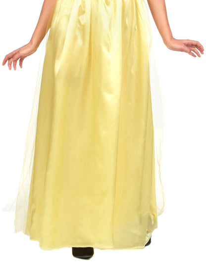 Detaliu al fustei costumului de prințesă a zăpezii pentru femei