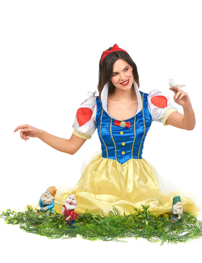 Prim-plan pe bustul costumului de prințesă a zăpezii pentru femei