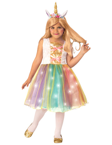 Costum de prințesă unicorn luminos pentru copii
