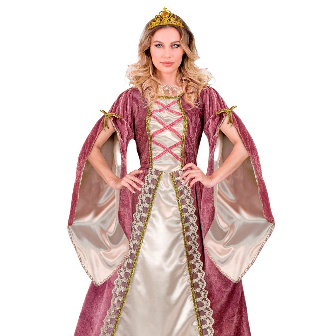 Prințesa medievală roz și albă deghizată prințesa medievală a femeilor