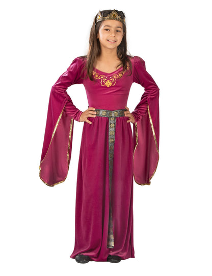 Médieval Princess Costum Velvet Pink Girl