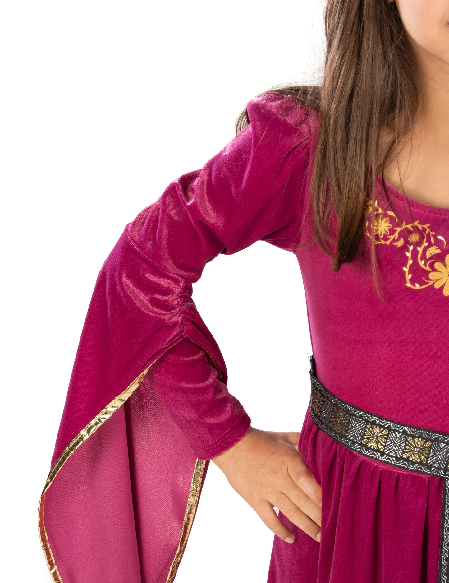 Médieval Princess Costum Velvet Pink Girl