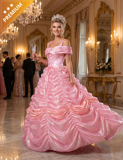 Costum de prințesă roz premium pentru femei