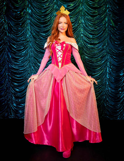 Vue d'ensemble de la robe du déguisement de princesse luxe pour femme