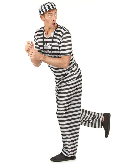 Vedere din profil a costumului de prizonier pentru bărbat