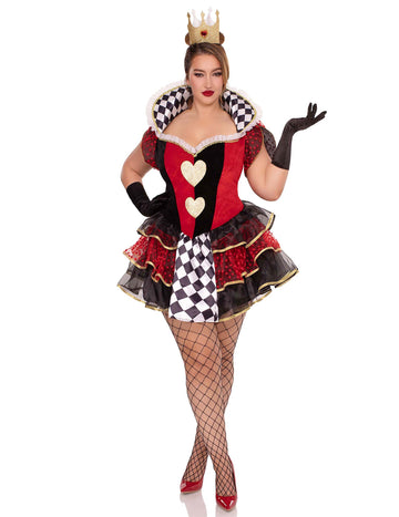 Déguisement reine de cœur sexy grande taille femme