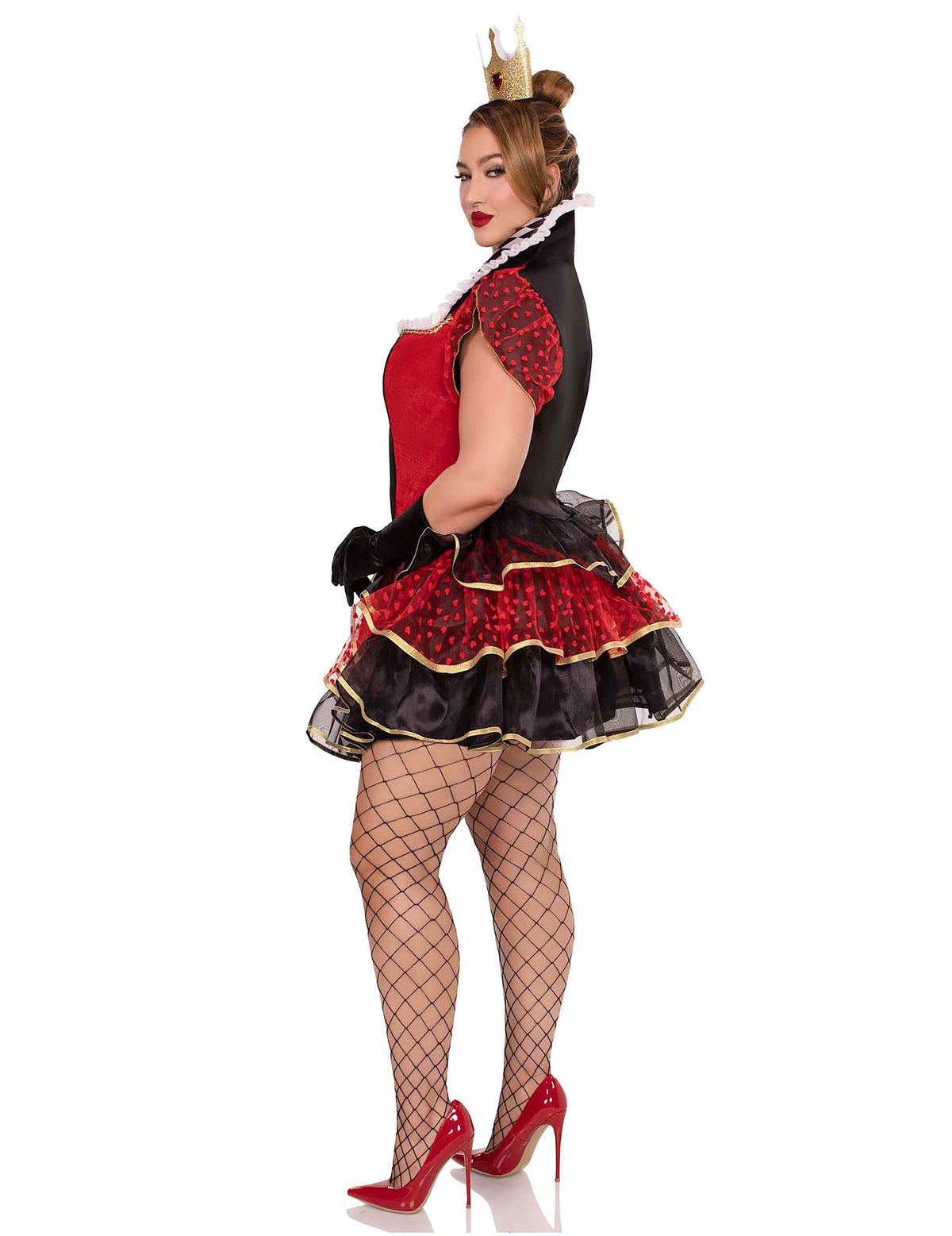 Vue de dos du déguisement de reine de cœur sexy