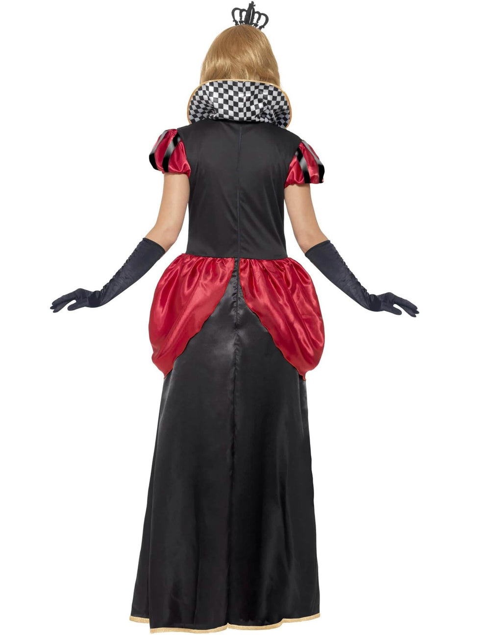 Vedere din spate a costumului regina de cupă lungă