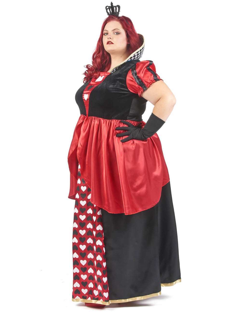 Vedere din trei sferturi a costumului regina de cupă lungă