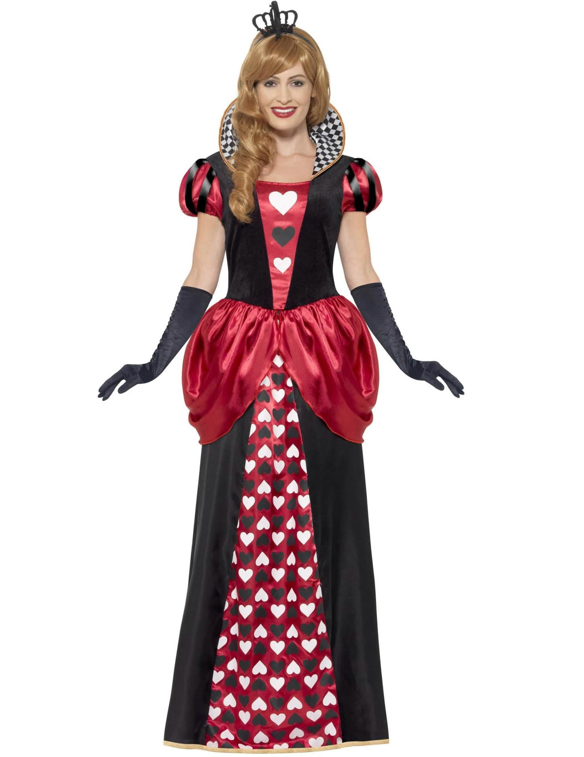 Vedere din față a costumului regina de cupă lungă